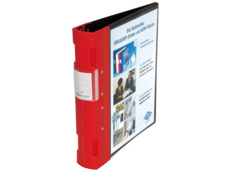 WEDO Classeur de présentation, 56 mm, noir/rouge, A4