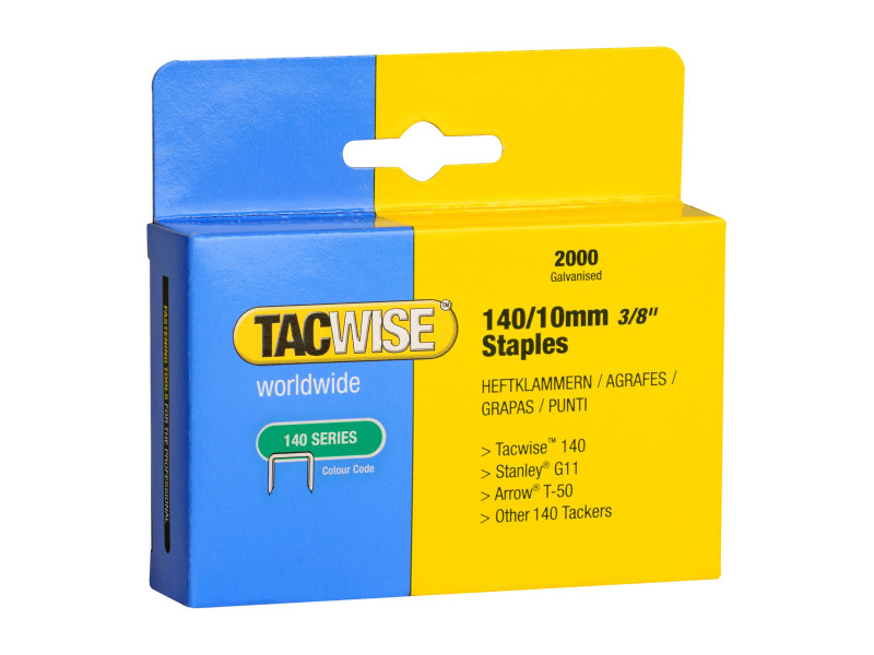 TACWISE Agrafes 140/10 mm, 2.000 pièces, galvanisé