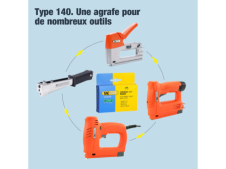 TACWISE Pistolet agrafeur électrique à clous/agrafes 140EL