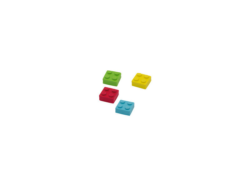 WEDO Gomme en plastique brique 'BRICKY', set de 4