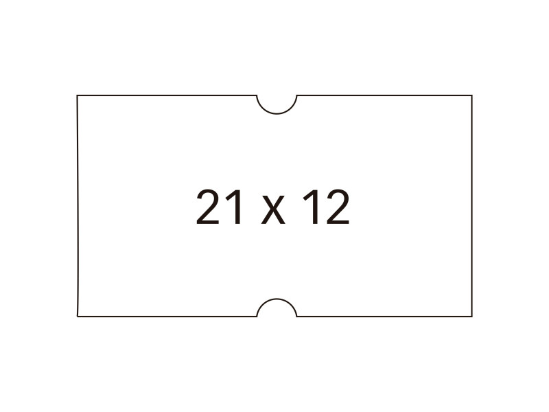 APLI Etiquette pour pince à étiqueter, 21 x 12 mm, blanc