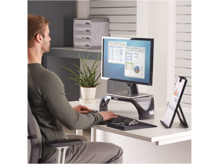 Fellowes Support moniteur TFT/LCD Smart Suites, noir/argent