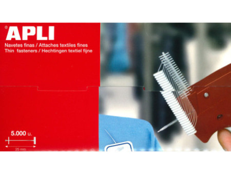 APLI Attache pour pistolet textile, longueur: 25 mm