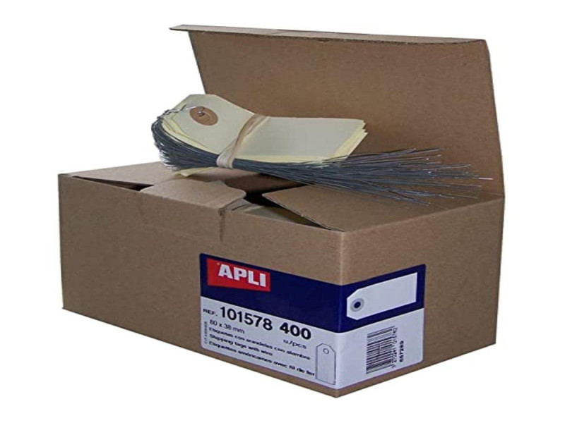 APLI Etiquettes américaines, 80 x 38 mm, avec fil de fer