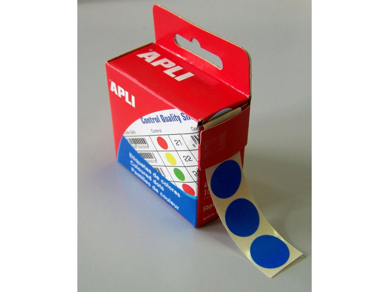 APLI Pastille de signalisation, diamètre: 15 mm, bleu