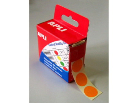 APLI Pastille de signalisation, diamètre 15 mm, orange