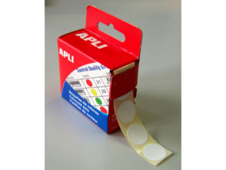 APLI Pastille de signalisation, diamètre: 15 mm, blanc