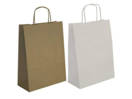 APLI Sac en papier, kraft, petit, blanc