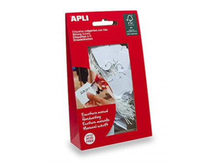 APLI Etiquette à suspendre, dimensions: 13 x 20 mm, blanc