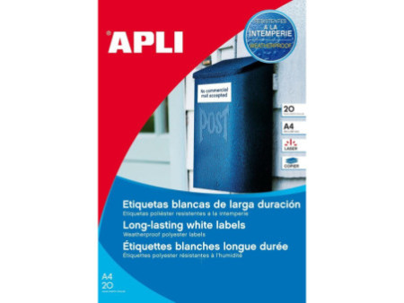 APLI Etiquette, résistant aux intempéries, 99,1 x 42,3 mm