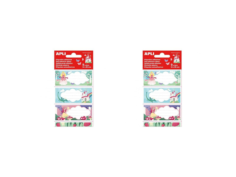 APLI kids Etiquettes pour livre 'princesses', 36 x 81 mm