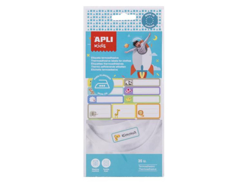 APLI kids Etiquettes thermoadhésives, assorti