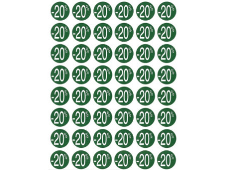 APLI Pastille de signalisation '-20%', diamètre: 24 mm