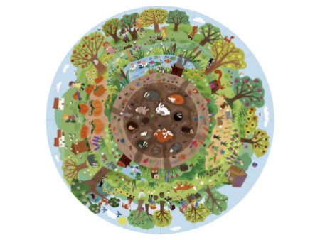 APLI kids Puzzle circulaire 'Les monuments', 48 pièces