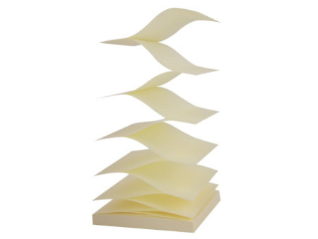 APLI Notes adhésives 'ZIG ZAG Notes!', 75 x 75 mm, jaune