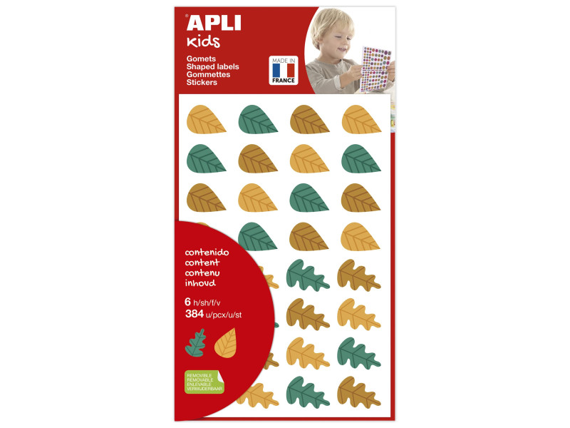 APLI kids Gommettes 'Feuilles d'arbre', en sachet