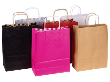 APLI Sac en papier, kraft, petit, noir