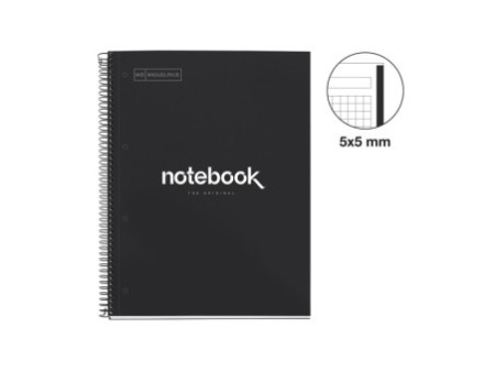 MIQUELRIUS Cahier à spirale 'Notebook EMOTIONS', A4, noir
