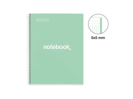 MIQUELRIUS Cahier à spirale 'Notebook EMOTIONS', A4, menthe