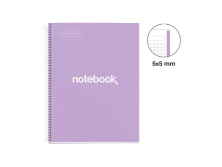 MIQUELRIUS Cahier à spirale 'Notebook EMOTIONS', A4, lavande