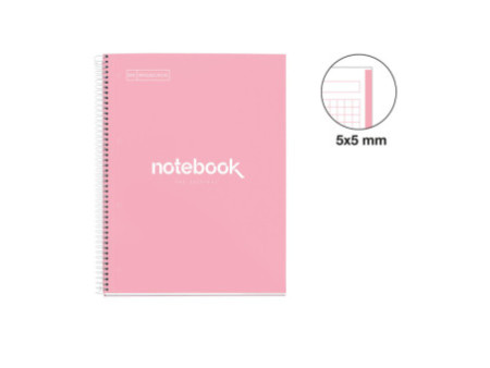 MIQUELRIUS Cahier à spirale 'Notebook EMOTIONS', A4, rose