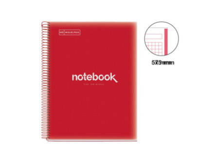 MIQUELRIUS Cahier à spirale 'Notebook EMOTIONS', A4, rouge