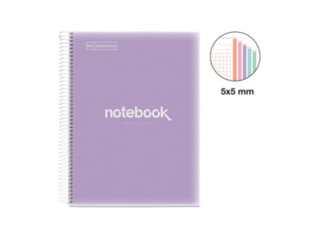 MIQUELRIUS Cahier à spirale 'Notebook EMOTIONS', A4, lavande
