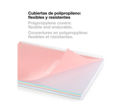 MIQUELRIUS Cahier à spirale 'Notebook EMOTIONS', A5, rose