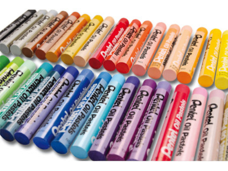 PentelArts Pastels à huile PHN4, étui en plastique de 36