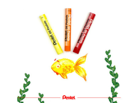 PentelArts Pastels à huile PHN4, étui en plastique de 36