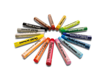 PentelArts Pastels à l'huile PHN4, étui en plastique de 16