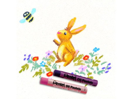 PentelArts Pastels à l'huile PHN4, étui en plastique de 16