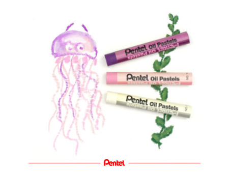 PentelArts Pastels à l'huile PHN4, étui en plastique de 16