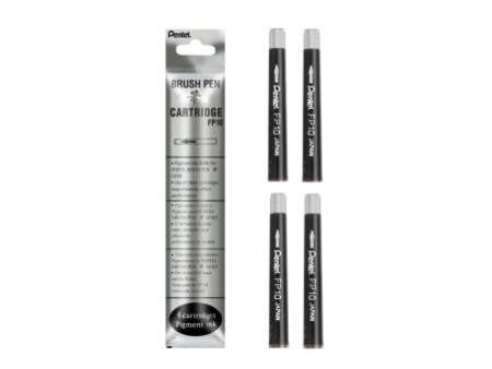PentelArts Stylo pinceau Brush Pen, corps: noir/gris