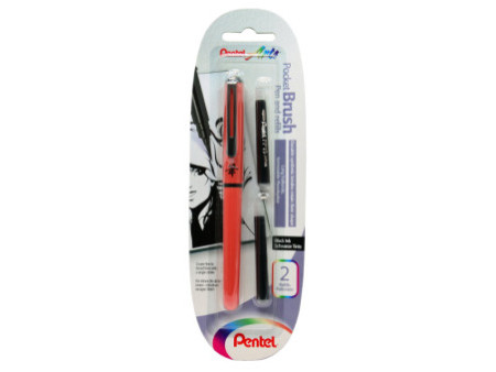 PentelArts Stylo pinceau Brush Pen, corps: orange