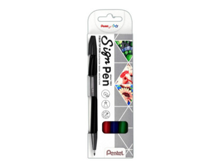 PentelArts Stylo feutre Sign Pen S520, étui de 4