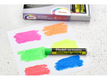 PentelArts Pastels à l'huile PHN-F6, set de 6, fluorescents