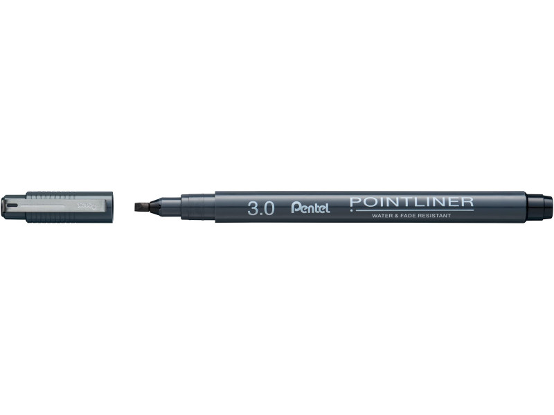 PentelArts Permanent Feutre technique Pointliner, noir
