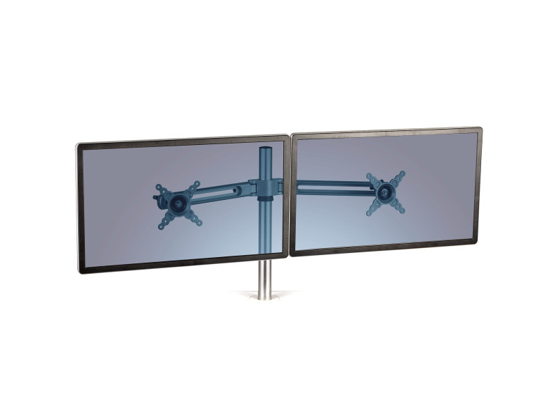 Fellowes Double bras de moniteur Lotus, argent