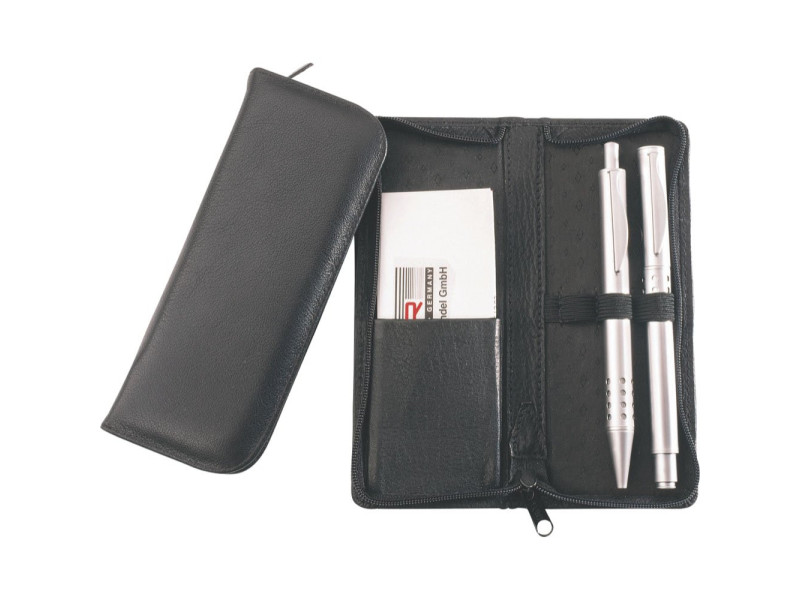 Alassio Etui pour stylos, pour 3 stylos, noir, en cuir