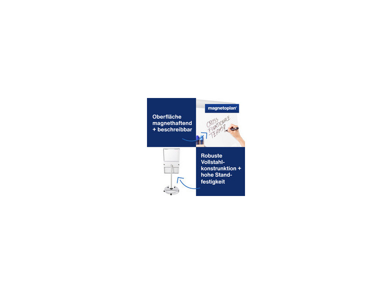 magnetoplan chevalet de conférence mobile 'de luxe',