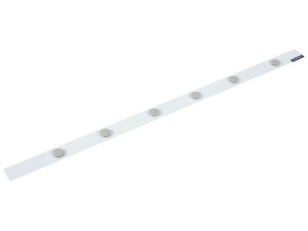 magnetoplan kit de barrettes magnétiques, 1000 x 50mm, blanc