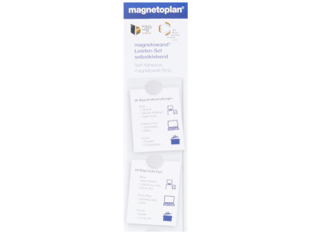 magnetoplan kit de barrettes magnétiques, 1000 x 50mm, blanc