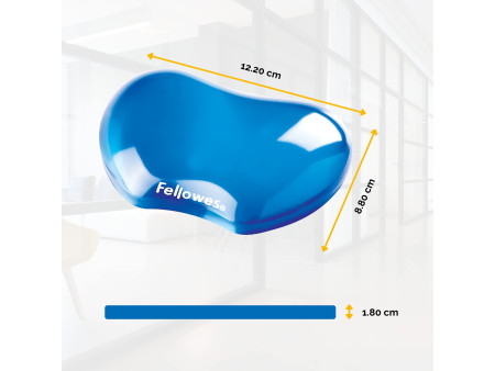 Fellowes Repose-poignet pour souris Crystal Gel, bleu