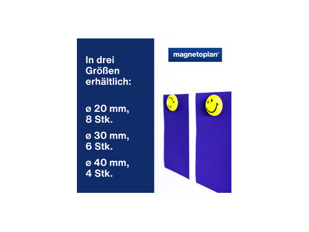 magnetoplan Aimants 'Smiley', diamètre: 40 mm