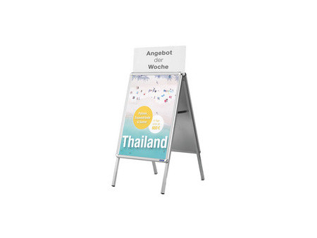magnetoplan Chevalet publicitaire SP, A0, argent/argent