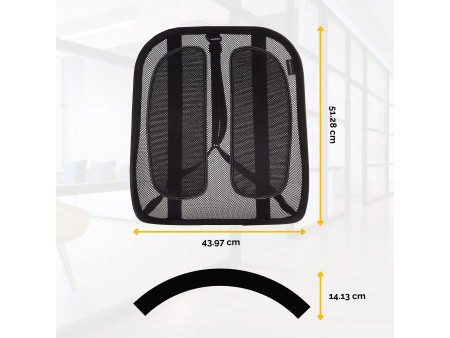 Fellowes Support dorsal en maille Office Suites, noir