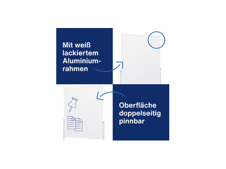 magnetoplan tableau de présentation,(L)1200x(H)1500mm, blanc