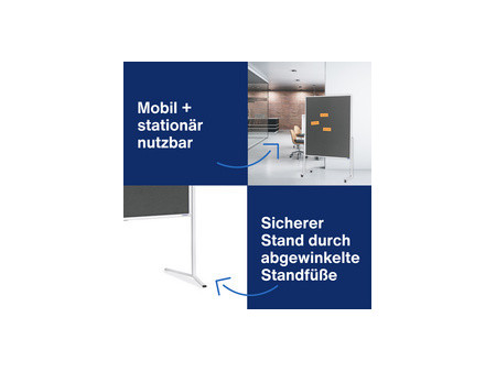 magnetoplan tableau de présentation,(L)1200x(H)1500 mm, bleu