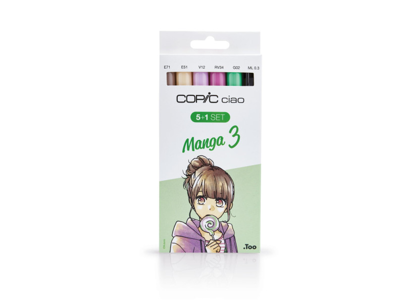 COPIC Kit de marqueurs ciao 5+1 Set, Manga 3